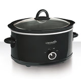 7 Quart Manual Slow Cooker, Black