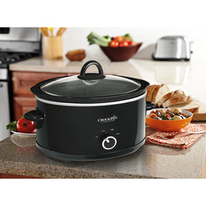 7 Quart Manual Slow Cooker, Black