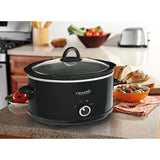 7 Quart Manual Slow Cooker, Black